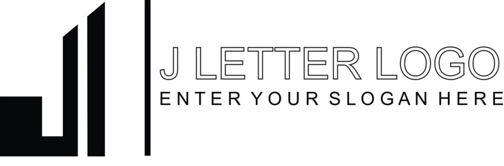 Fototapete - Letter J logo design, luxury style letter logo, text J icon design
