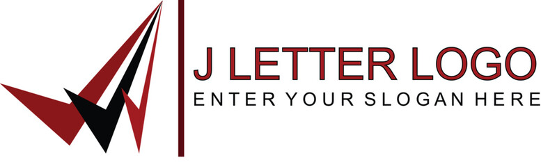 Fototapete - Letter J logo design, luxury style letter logo, text J icon design
