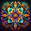 © Taddeus - Abstract fractal background with ornament.