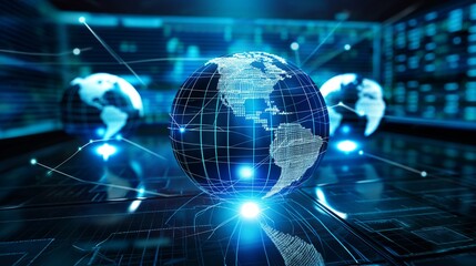 Global network business connection data concept