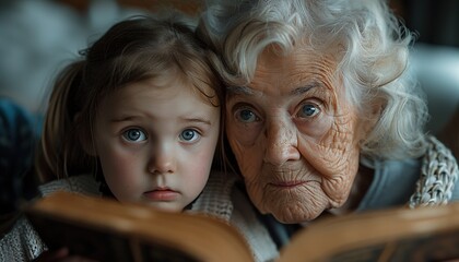 Wall Mural - grandchild family