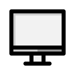 Poster - Computer Flat icon. technology monitor, screen, device. suitable for interfaces, websites, UI and mobile apps.