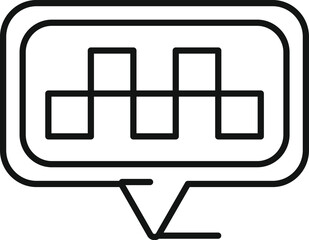Poster - Location pin showing taxi sign, using squares to represent availability