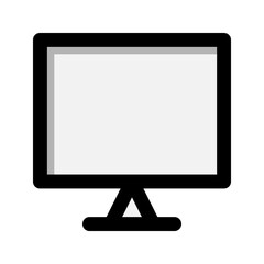 Poster - Monitor flat icon. electronic technology, computers, screens. suitable for interfaces, websites, UI and mobile apps.
