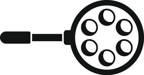Poster - surgical lamp icon in simple style, medical lighting for surgery concept