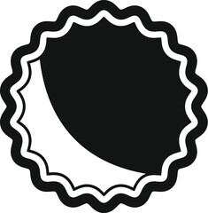 Poster - simple black and white round sticker with copy space, suitable for price tags or promotions