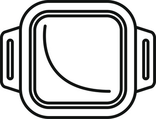 Poster - Smart watch showing decreasing graph icon, thin line style, suitable for mobile interface, web design and other