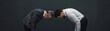 © Bantita - Business partners bowing to each other, traditional and formal gesture, business partner bowing, respectful collaboration