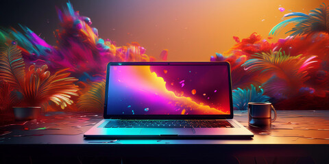 Mockup laptop computer 