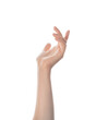 © Jovana - Close up of hand trying to reach for someone or something. Gesture of giving or asking help or sign for lust isolated on transparent png background. Carrying for you. Gentle motion and gesture female.