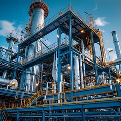 Poster - Advanced Chemical Processing Plant with High Safety Standards and Clean Efficient Industry Concept