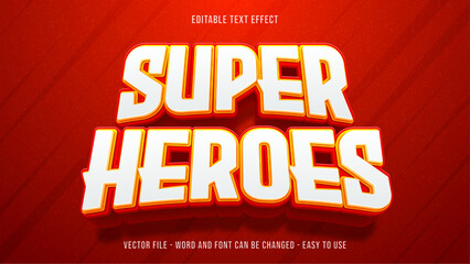 Poster - Editable super hero 3d text effect