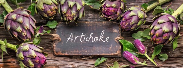 Wall Mural - Artichoke supplements capsules on the table. Selective focus.