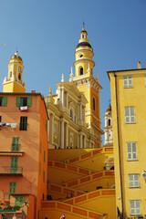 The basilica of Saint-Michel-Archange in Menton, the French Riviera