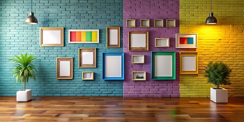 Wall Mural - A picture on a wall informative Vibrant engaging Generative By AI