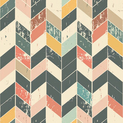 Poster - Symmetrical geometric vintage vintage repeating pattern similar to tile. Aged material. Minimalism style. Wallpaper, poster, background.