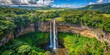 © Udomner - Top view of stunning Chamarel Waterfall in lush tropical island , Chamarel, Mauritius, Waterfall, Tropical, Island