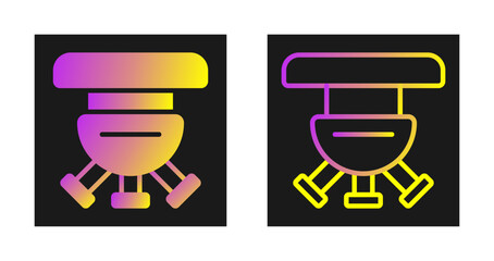 Sticker - Microscope Lens Vector Icon