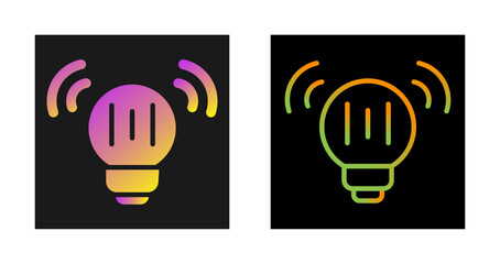 Sticker - Smart Bulb Vector Icon