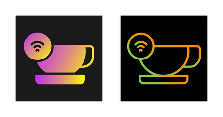 Sticker - Smart Coffee Mug Vector Icon