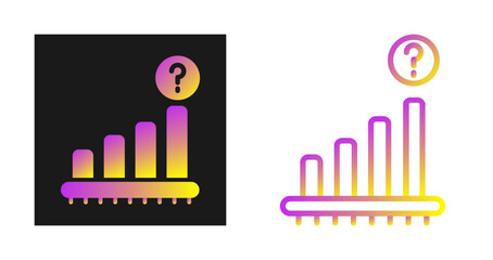 Sticker - Business Forecasting Vector Icon