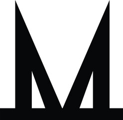 Fototapete - Letter M logo icon design. M letter logo vector for your project, company, and manymores. easy to edit and customize.