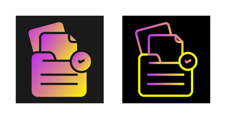 Sticker - Document Vector Icon