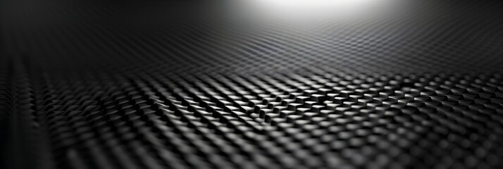 Poster - Black carbon fiber background, dark and minimalistic wallpaper with black mesh pattern for pc desktop screen in high resolution