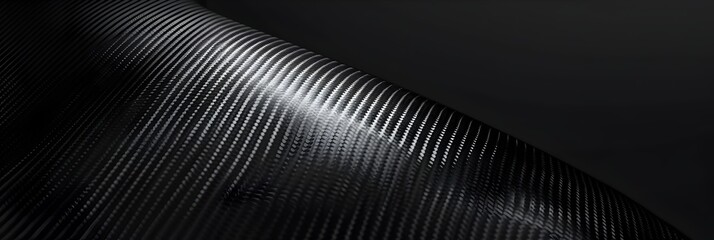 Poster - Black carbon fiber background, dark and minimalistic wallpaper with black mesh pattern for pc desktop screen in high resolution