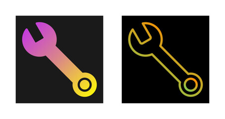 Canvas Print - Spanner Vector Icon