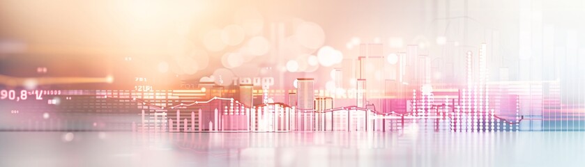 Poster - natural gradient colors surrounding an seo graph, representing effective campaigns
