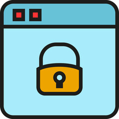 Wall Mural - Web Security Icon
