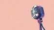 © CrazyJuke - Discover a vintage illustration of a retro microphone, perfect for enhancing any musicthemed project or background.
