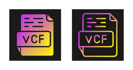 Wall Mural - VCF Vector Icon