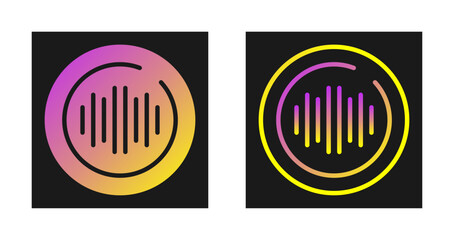 Canvas Print - Audio Spectrum Circle Vector Icon