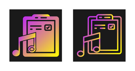 Canvas Print - Music File Vector Icon