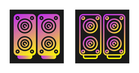 Sticker - Speakers Vector Icon