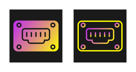 Sticker - Ethernet Vector Icon