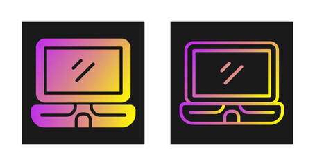 Sticker - Laptop Vector Icon