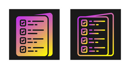 Sticker - List Vector Icon