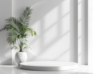 Poster - Minimalist White Studio Backdrop for Product Presentation