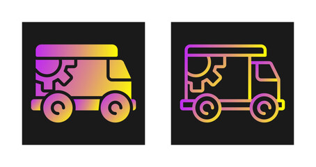 Canvas Print - Delivery Truck Vector Icon