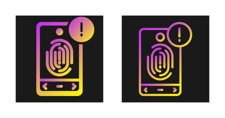 Sticker - Biometric Identification Vector Icon