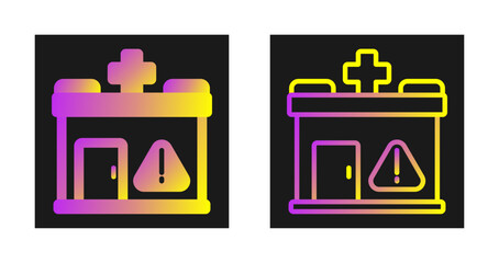 Sticker - Hospital Vector Icon