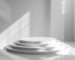 Poster - Minimalist White Studio Backdrop for Product Presentation and Showcase