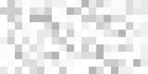 Abstract Halftone Noise Pixelated square Pattern tile background. grid of black and white dots texture