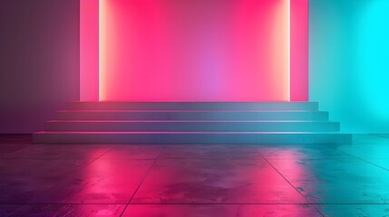 Poster - Vibrant Neon Gradient Background for Modern Product Showcasing and Advertising