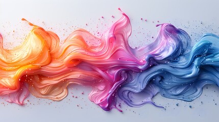Poster - Abstract colorful swirls of paint.