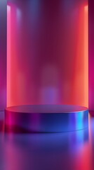 Poster - vibrant neon gradient background for elegant product displays and modern concepts