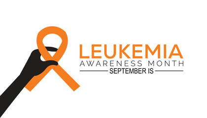 Wall Mural - leukemia awareness month is observed every year on September.Holiday concept background, placard, banner design template Vector illustration background design.